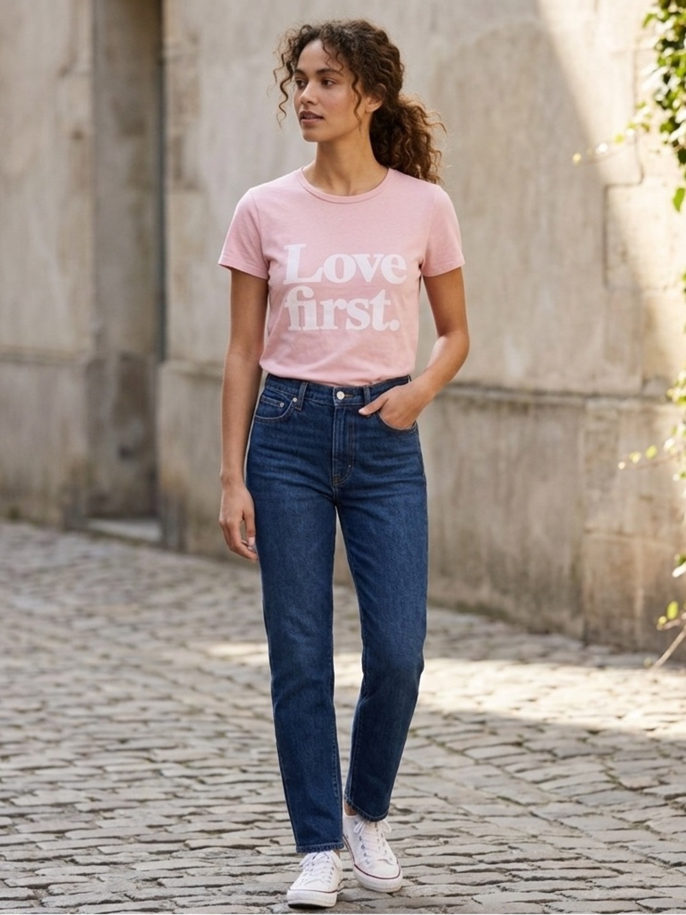 J.Crew "Love First" Graphic Tee 🌸 
Soft & Comfy